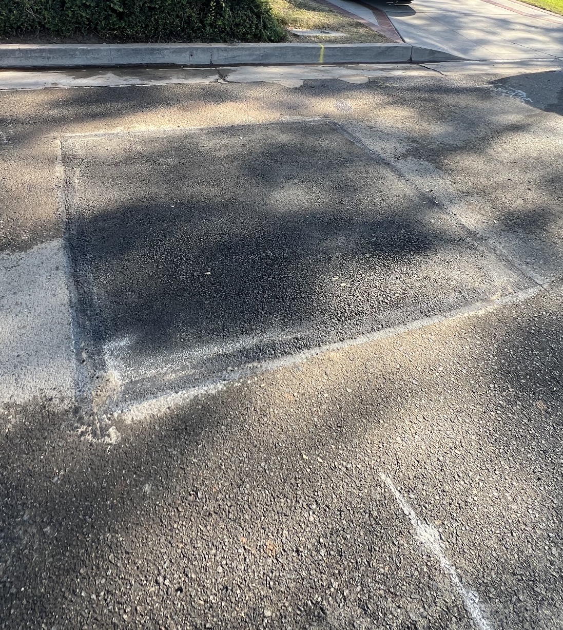 Street surface repaved and restored after underground utility work